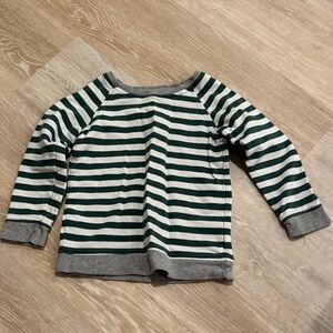 Cozy Striped Green and Gray Kids Sweatshirt